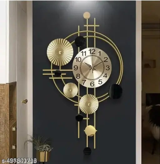 Stylish Metal Wall Clock – Elegant Home Decor for Living & Bedroom