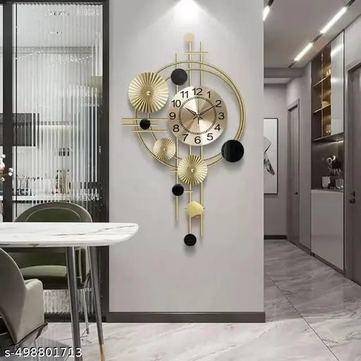 Stylish Metal Wall Clock – Elegant Home Decor for Living & Bedroom