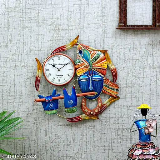 Blue Metal Analog Wall Clock by Craft Tree